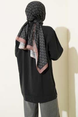 Salaş Düşük Omuz Modal Gömlek Siyah - Gömlek