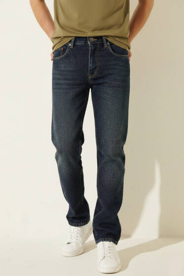 Salaş Erkek Kot Pantolon Mavi - Erkek Pantolon