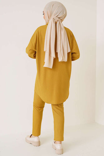 Salaş Gömlekli Bürümcük İkili Takım Yağ Yeşil - İKİLİ TAKIM