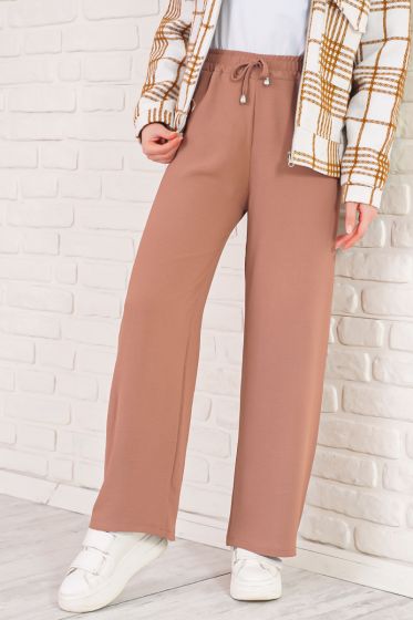 Salaş Kesimli Taba Pantolon - Pantolon