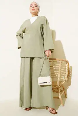 Salaş Kimono İkili Takım Çağla Yeşili - İkili Takım