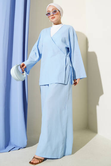 Salaş Kimono İkili Takım Mavi - İkili Takım