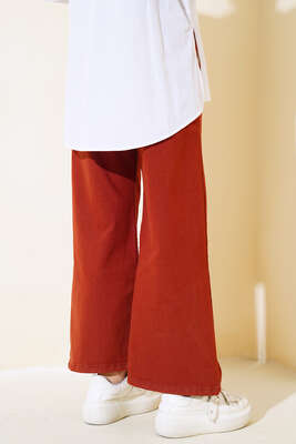 Salaş Kısa Düz Pantolon Taba - 300-500 TL Ürünler