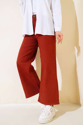 Salaş Kısa Düz Pantolon Taba - 300-500 TL Ürünler