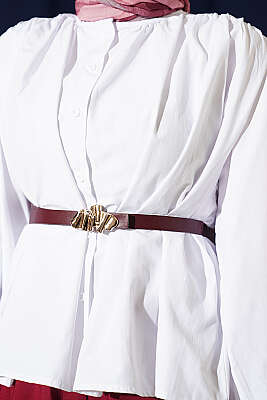 Salaş Kollu Oversize Kısa Gömlek Beyaz - Gömlek