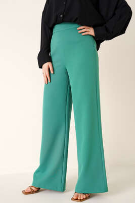 Salaş Kumaş Pantolon Yeşil - Thumbnail
