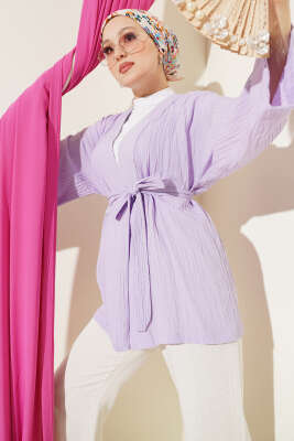 Salaş Kuşaklı Kimono Lila 