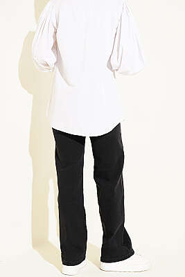 Salaş Likralı Kot Pantolon Füme - Pantolon