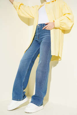 Salaş Likralı Kot Pantolon Kot Mavisi - BLUE HİLL(ZER)