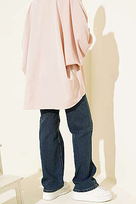 Salaş Likralı Kot Pantolon Mavi - Pantolon