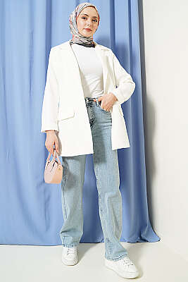 Salaş Likralı Kot Pantolon Orta Kar - Pantolon