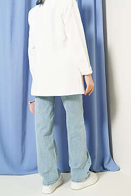 Salaş Likralı Kot Pantolon Orta Kar - Pantolon