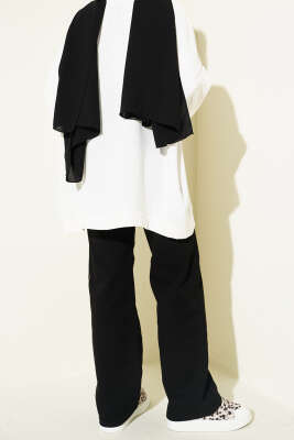 Salaş Likralı Kot Pantolon Siyah - Pantolon