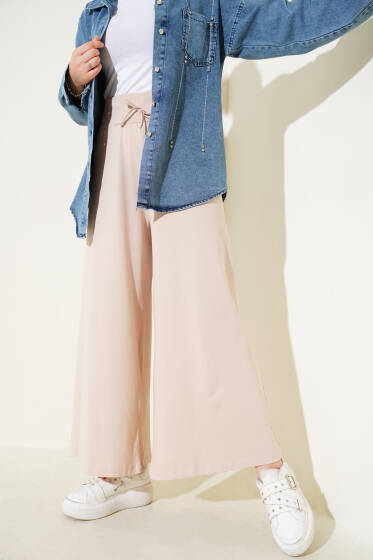 Salaş Penye Pantolon Bej - Pantolon