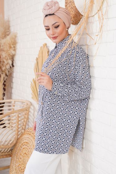 Salaş Pudra Tunik - Uzun Tunik