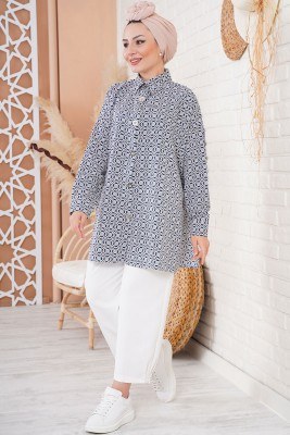 Salaş Pudra Tunik - Uzun Tunik