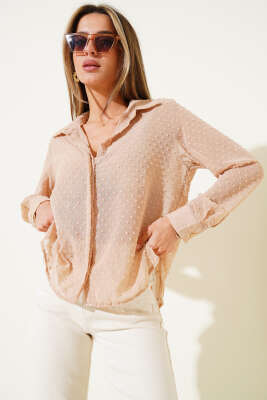 Salaş Şifon Gömlek Bej 