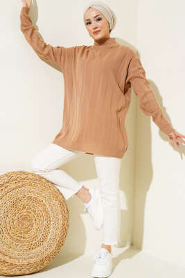 Salaş Yarım Balıkçı Triko Tunik Bisküvi - Triko Tunik