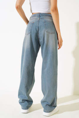 Salaş Yıpratmalı Kot Pantolon Kahve Tint - Kadın Giyim Modelleri