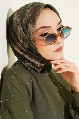 Sarmal Desen Demore Eşarp Çağla Yeşili - VERTU (NYD TEKSTİL)