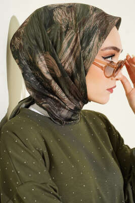 Sarmal Desen Demore Eşarp Çağla Yeşili - Başörtüsü