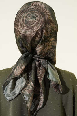 Sarmal Desen Demore Eşarp Çağla Yeşili - Başörtüsü