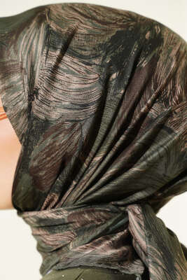 Sarmal Desen Demore Eşarp Çağla Yeşili - Başörtüsü