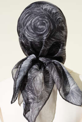 Sarmal Desen Demore Eşarp Füme - Başörtüsü