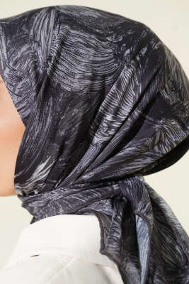 Sarmal Desen Demore Eşarp Füme - Başörtüsü