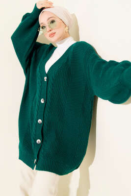 Sarmal Desen Detaylı Triko Hırka Nefti - KILIÇ TRİKO