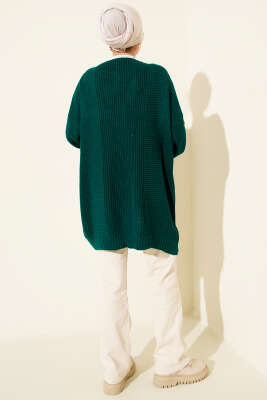 Sarmal Desen Detaylı Triko Hırka Nefti - Hırka