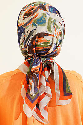 Sarmal Desen Elegance Eşarp Bej - Başörtüsü