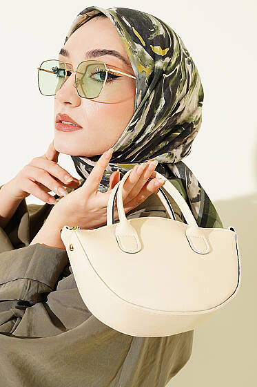 Sarmal Desen Elegance Eşarp Çağla Yeşili - Başörtüsü