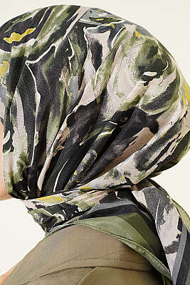 Sarmal Desen Elegance Eşarp Çağla Yeşili - Başörtüsü