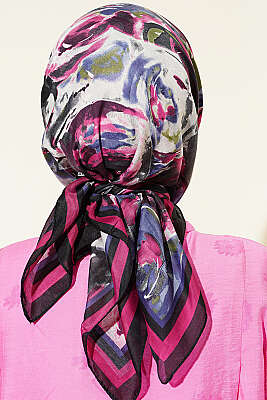 Sarmal Desen Elegance Eşarp Eflatun - Başörtüsü