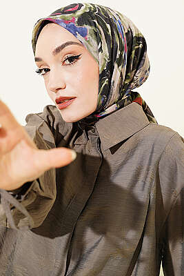 Sarmal Desen Elegance Eşarp Kiremit - Başörtüsü