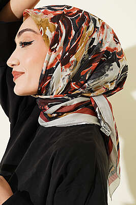 Sarmal Desen Elegance Eşarp Taş - Başörtüsü