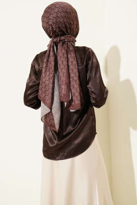 Saten Gömlek Kahve - Gömlek