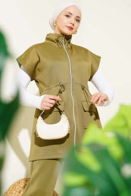 Scuba Bel Tünelli Yelekli İkili Takım Çağla Yeşili - İkili Takım