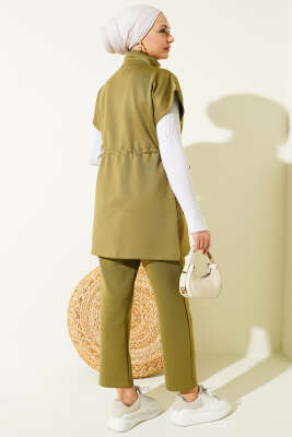 Scuba Bel Tünelli Yelekli İkili Takım Çağla Yeşili - İkili Takım