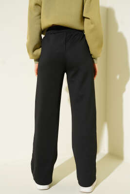 Scuba Beli Lastikli Pantolon Siyah - Kadın Giyim Modelleri