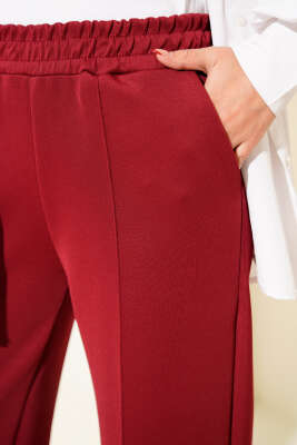 Scuba Çımalı Bol Paçalı Pantolon Bordo - 300-500 TL Ürünler