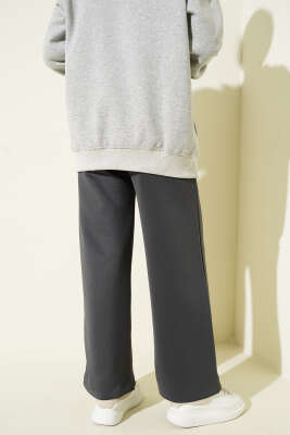 Scuba Çımalı Bol Paçalı Pantolon Füme - Pantolon