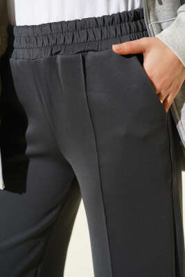 Scuba Çımalı Bol Paçalı Pantolon Füme - Pantolon