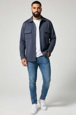 Scuba Çıtçıtlı Erkek Gömlek Antrasit - Yeni Erkek Giyim