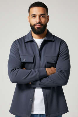 Scuba Çıtçıtlı Erkek Gömlek Antrasit 