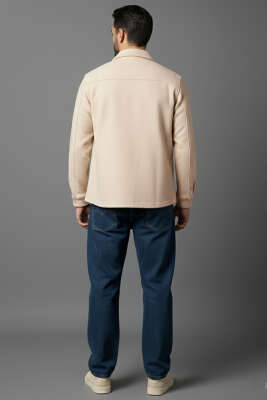 Scuba Çıtçıtlı Erkek Gömlek Bej - Erkek Gömlek