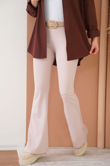 Scuba İspanyol Paça Bej Pantolon - Pantolon