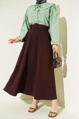 Scuba Kemerli Çan Etek Kahve - FİXAY