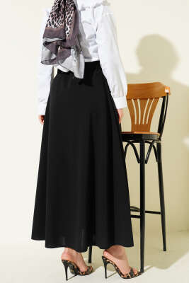 Scuba Kemerli Çan Etek Siyah - Etek